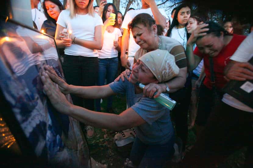  Ana Henriquez mourns her son Jose Cruz, who was fatally shot Sunday night by off-duty...