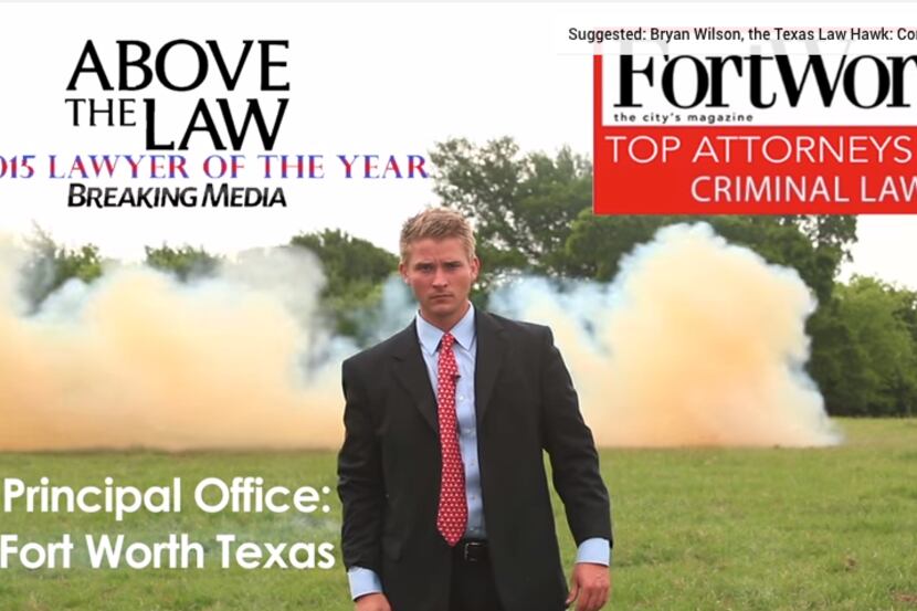 A screenshot from the newest video from Bryan Wilson, the Texas Law Hawk.