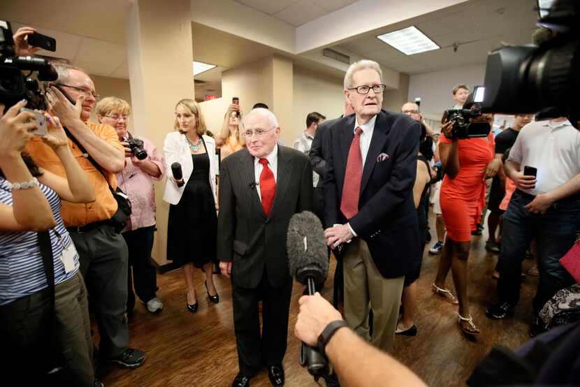  George Harris, 82, and Jack Evans, 85, (right) were the first same sex couple married in...