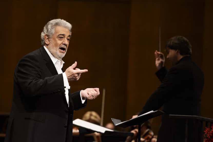 FILE - In this June 7, 2013 file photo, tenor Placido Domingo performs at the Dorothy...