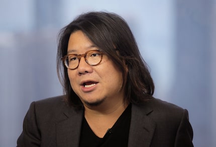 Singaporean novelist Kevin Kwan talks during an interview in Hong Kong. AP Photo/Vincent Yu,...