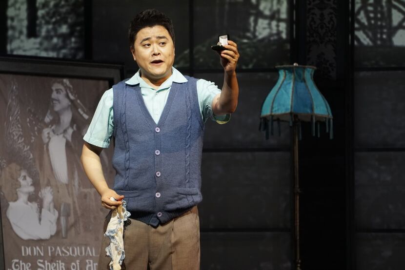 Ji-Min Park as Ernesto in a dress rehearsal for the Fort Worth Opera Festival's production...