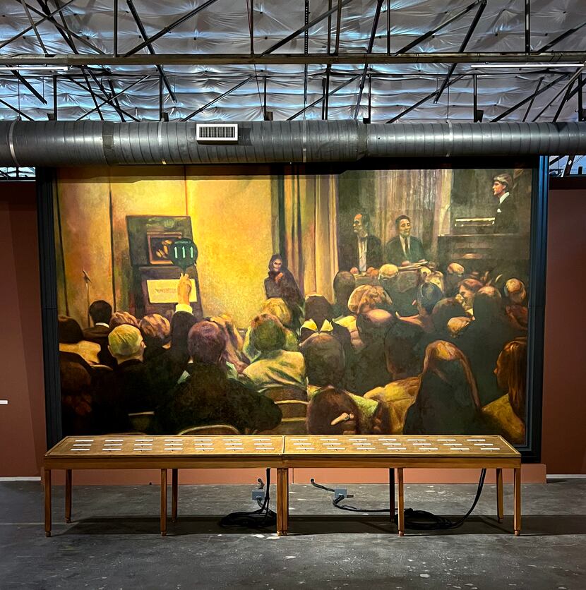 Ilya and Emilia Kabakov's "Charles Rosenthal: The Auction, 1927-1928," a 1998 oil-on-canvas...