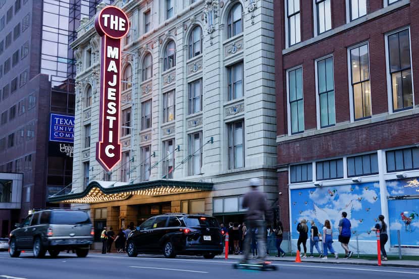 An exterior view of the Majestic Theatre in downtown Dallas, Wednesday, Sept. 13, 2023.
