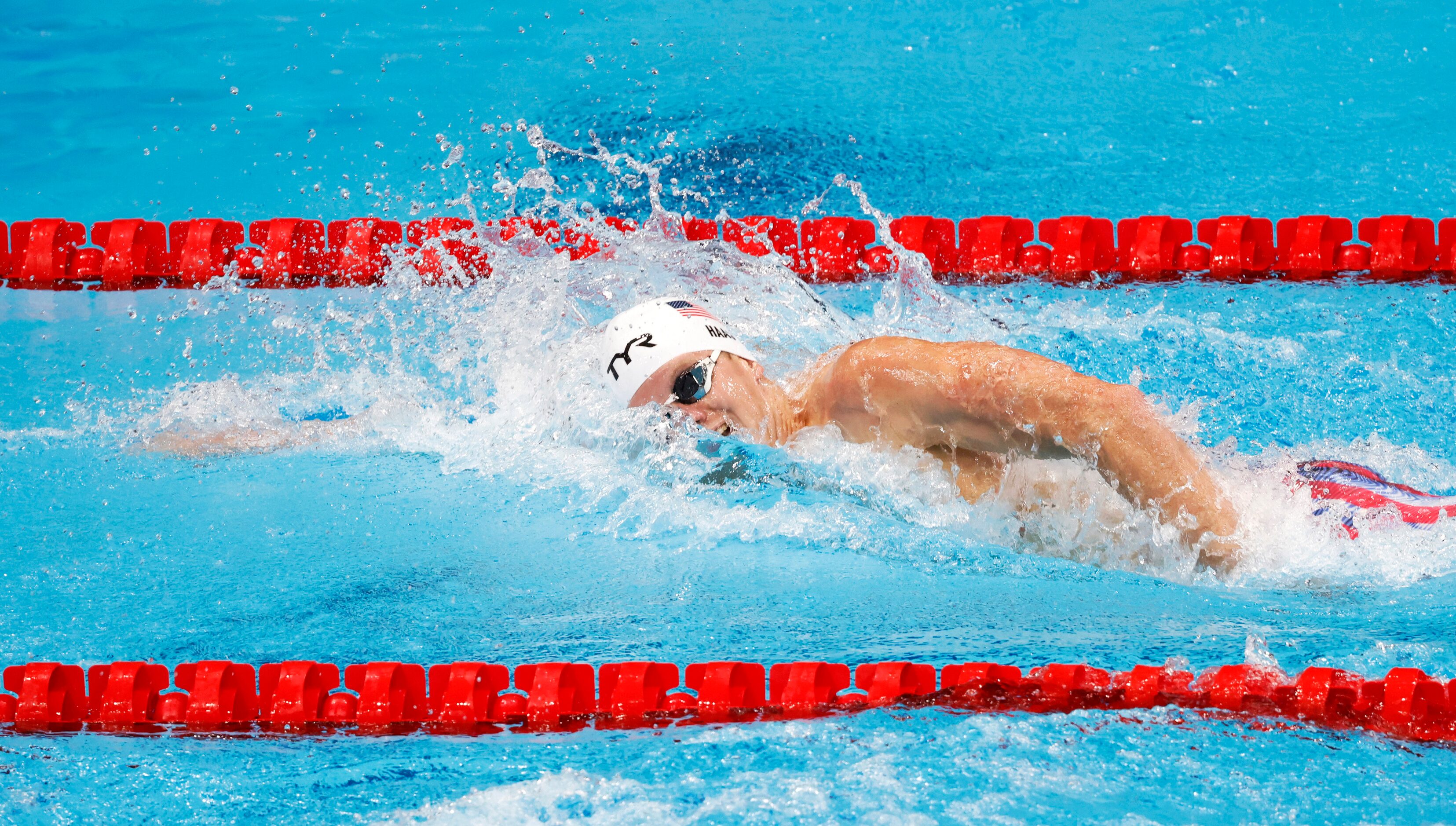 USA’s Townley Haas competes in the men’s 200 meter freestyle at a swim qualifying event...