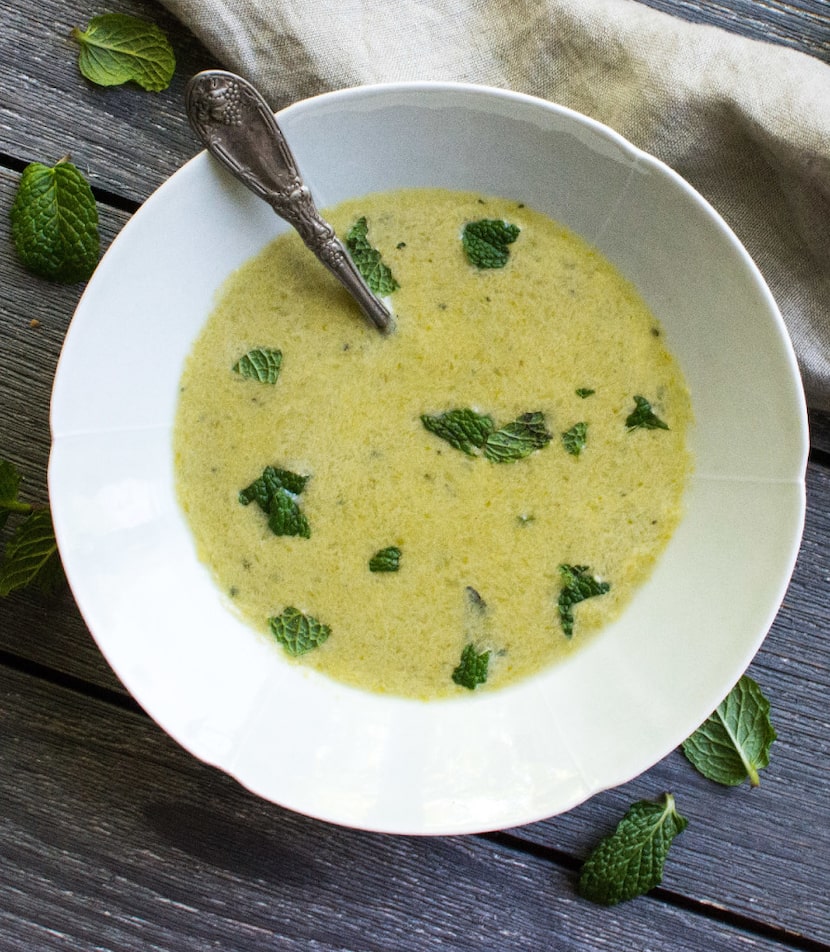 Asparagus tarragon soup, by A Pleasant Little Kitchen. 