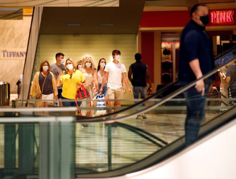 A group of young shoppers from Colorado shopped at the Galleria Dallas, Friday, June 5,...