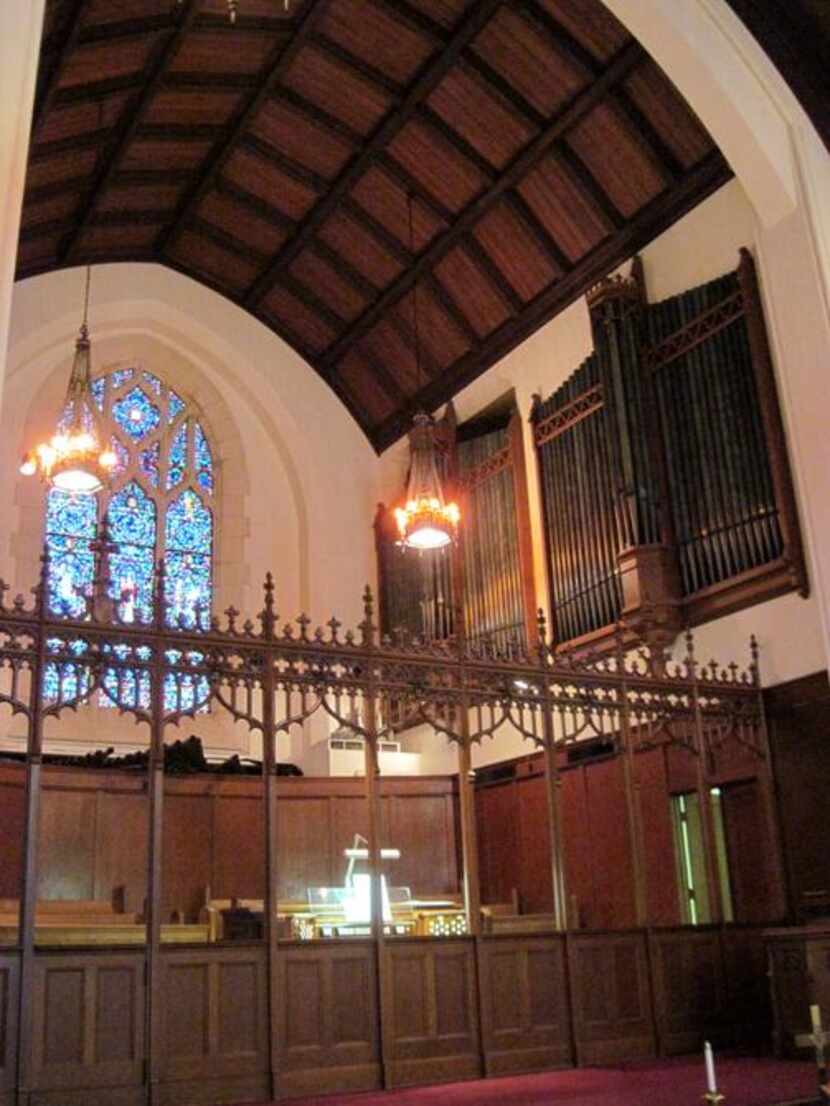 
The organs at First Presbyterian Church in Kilgore (left) and St. Mark’s Cathedral in...