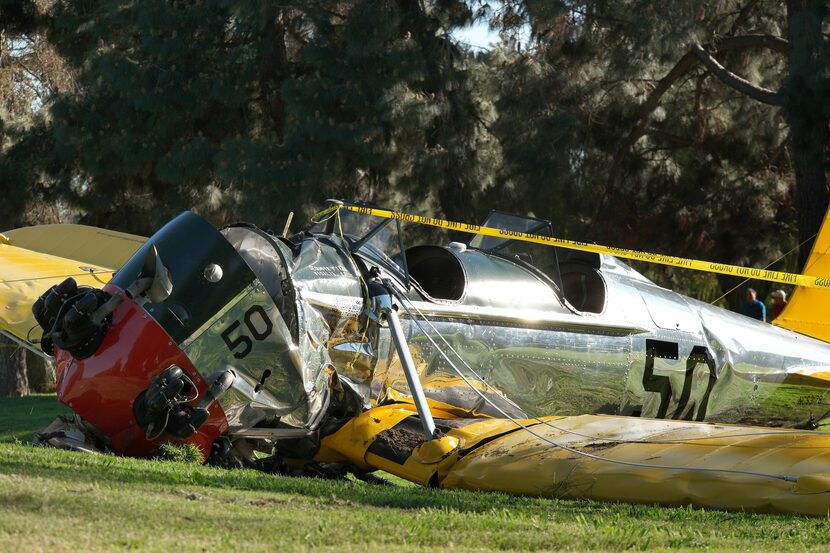 Another look at the wreckage of Harrison Ford's plane.