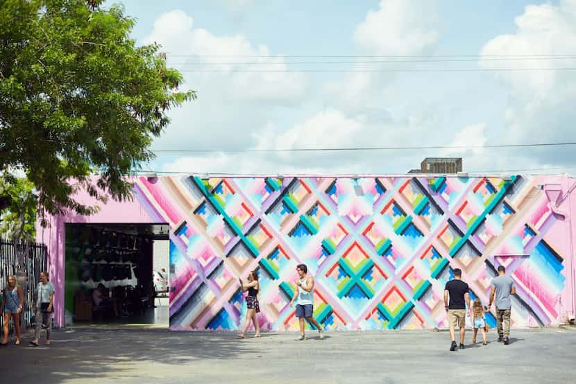 Mural in Wynwood Miami by artist Maya Hayuk.