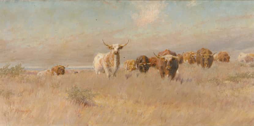 Approaching Herd  (1902), by Frank Reaugh.  (Panhandle-Plains Historical Museum, Canyon,...