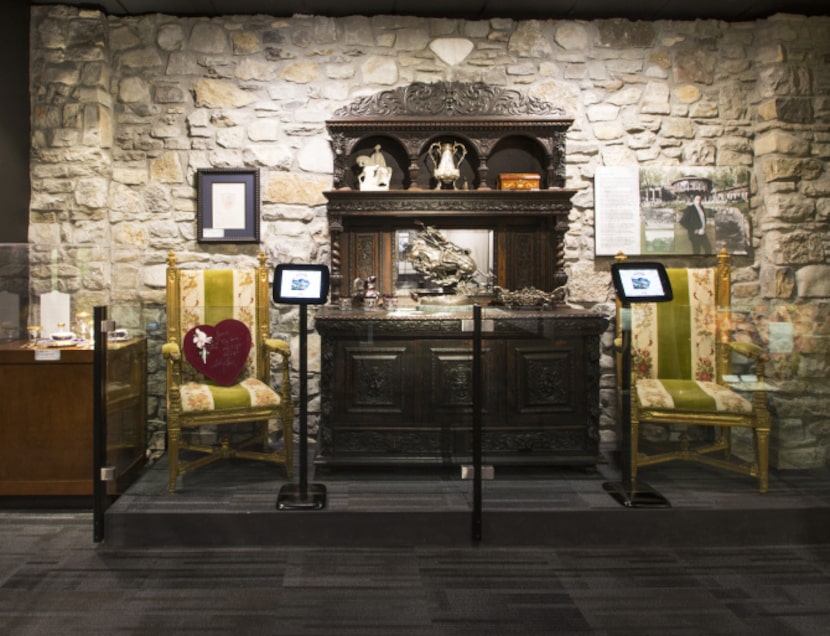 Midway through the Johnny Cash Museum visitors see an antique sideboard, crystal and other...