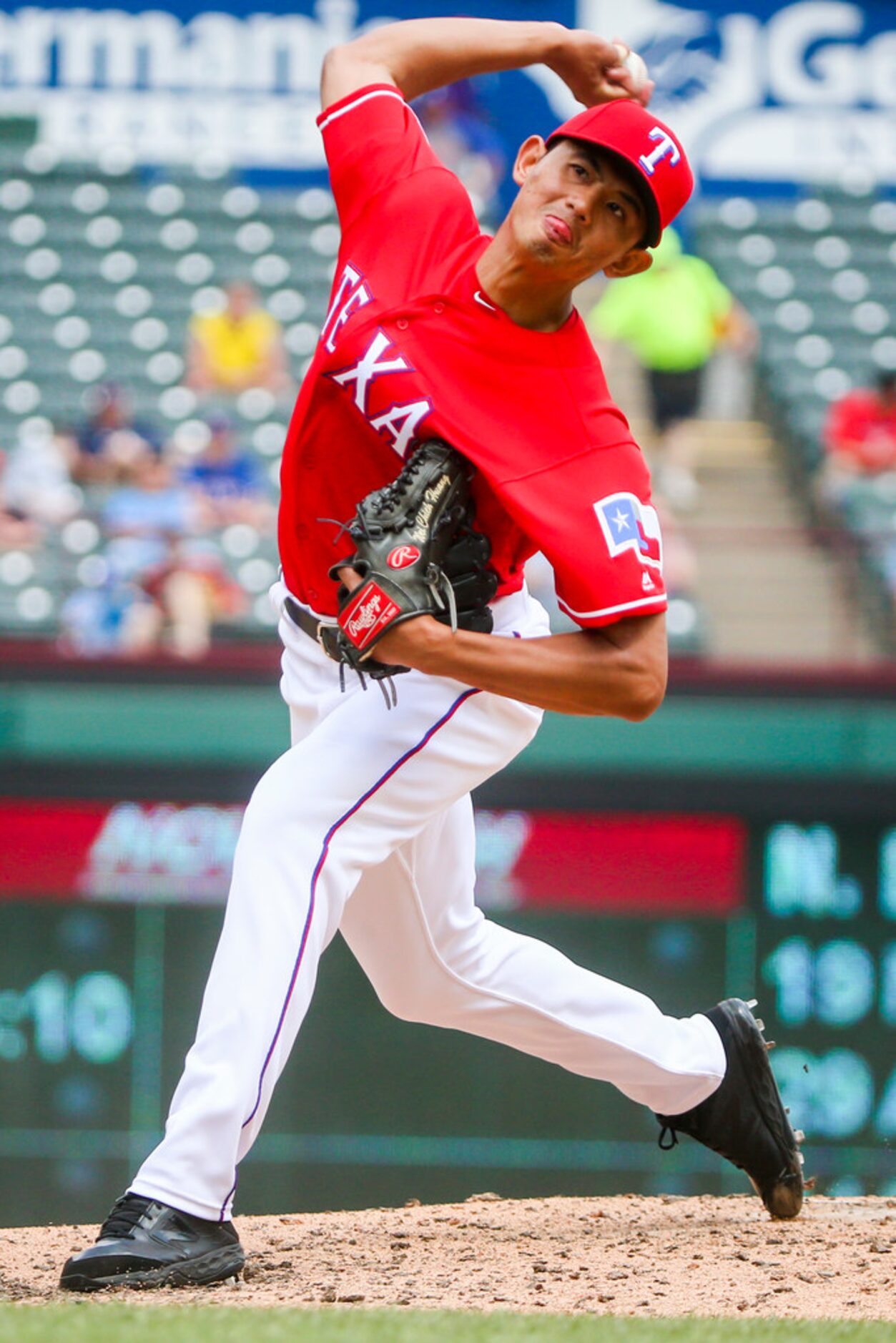 Texas Rangers relief pitcher Wei-Chieh Huang (68) pitches against the Pittsburgh Pirates...