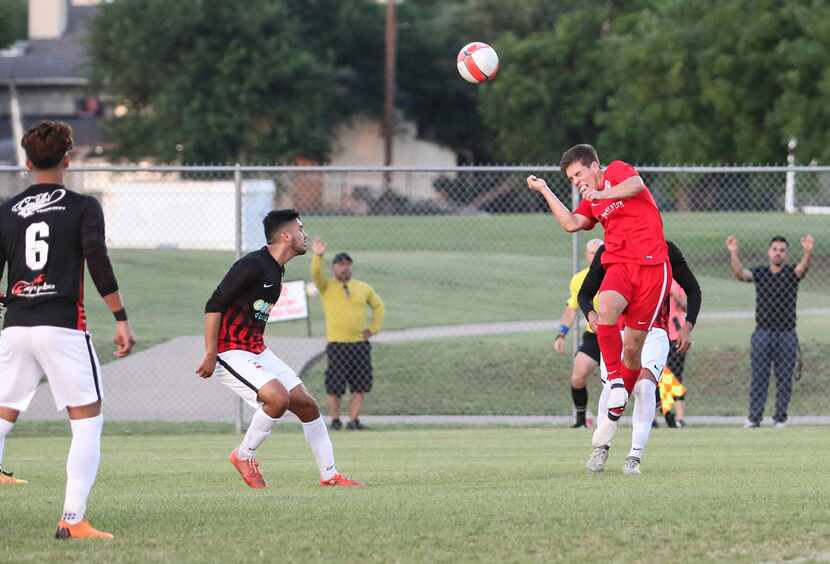 FC Wichita defense heads clear versus NTX Rayados in their 3rd Round 2018 US Open Cup match...