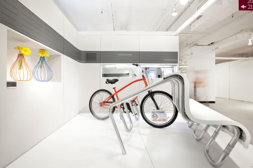 Matt Gray's hybrid bench and bike rack at NeoCon 2011