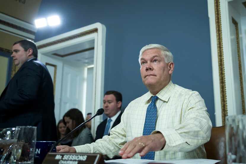 Rep. Pete Sessions of Texas chairs a Rules Committee meeting to set the rules for debate and...