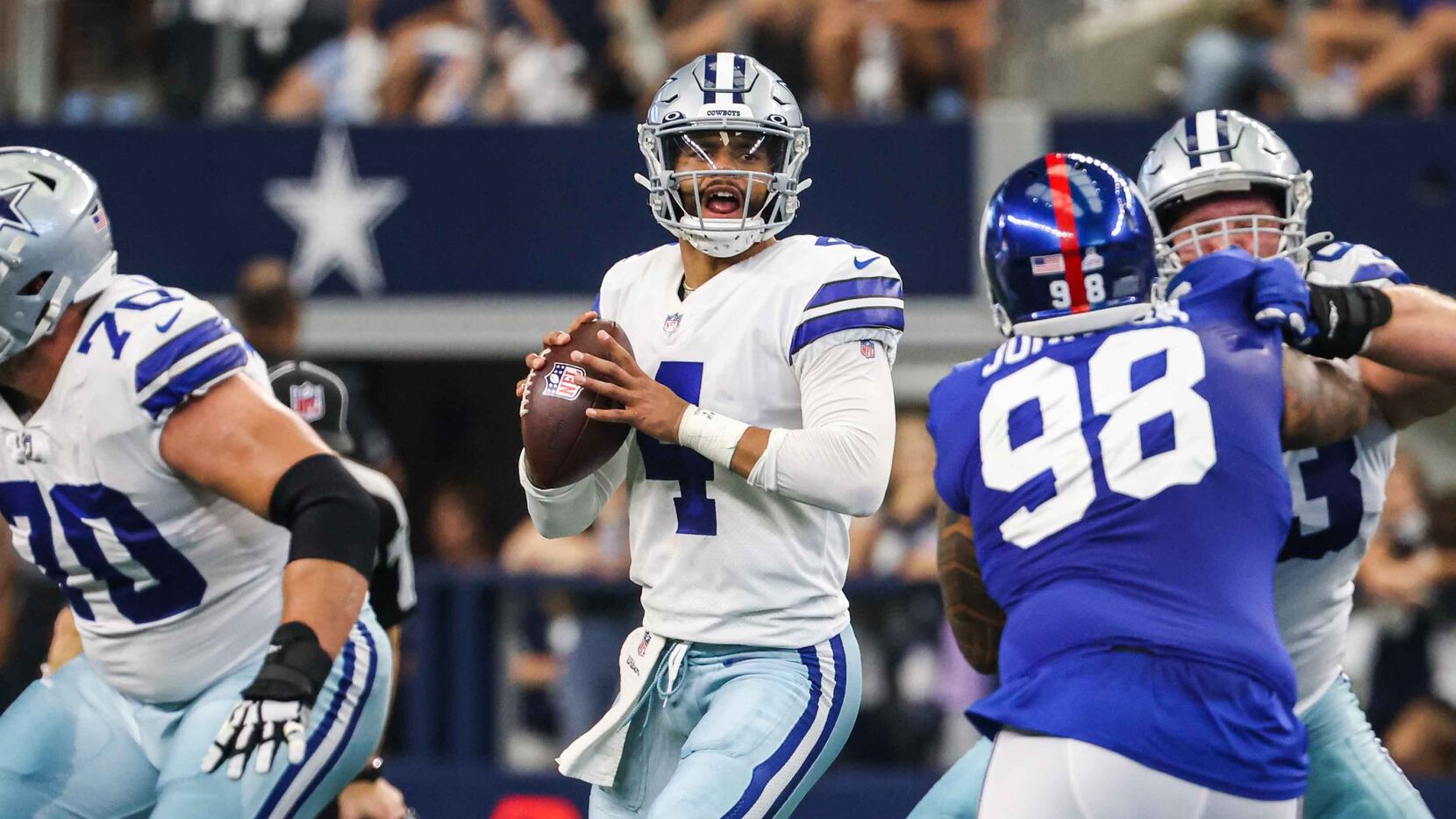 Dallas Cowboys hand New York Giants first loss of the season behind back-up  quarterback Cooper Rush