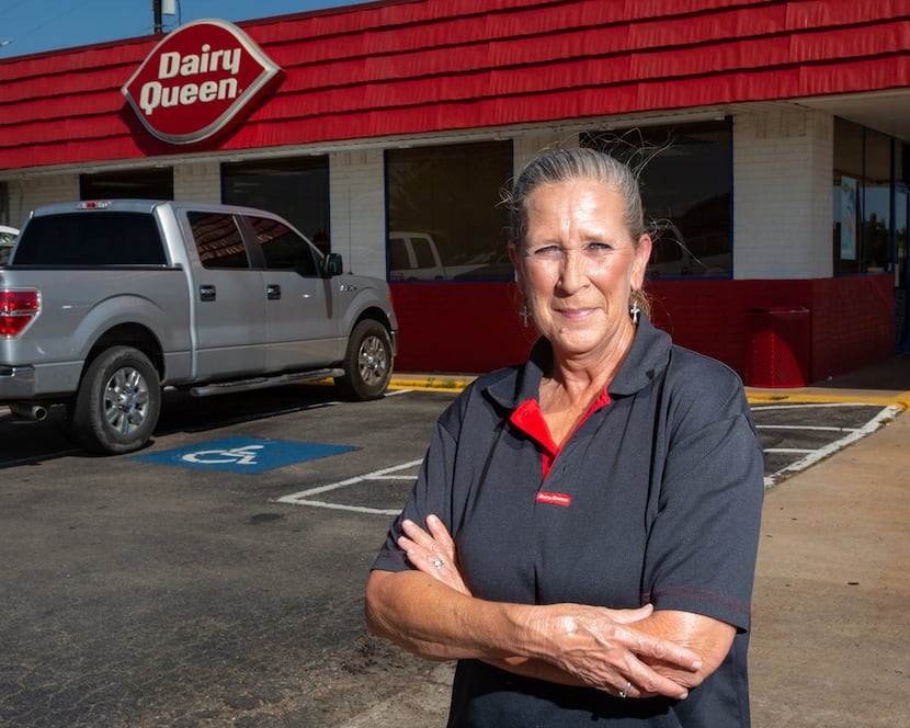 Teresa Thompson, a cook at the Dairy Queen in Cooper, witnessed the fire at the neighboring...