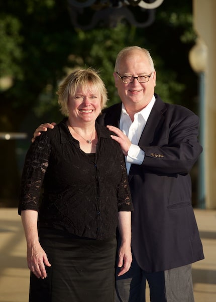 Barbara Weinberger and Kurt Kleinmann of Pegagus Theatre at the Bath House Cultural Center...