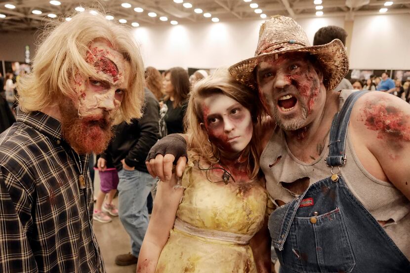 Cutting Edge Haunted House zombies Brenden Allen, Jessica Love and Lee Schulz  at the Walker...