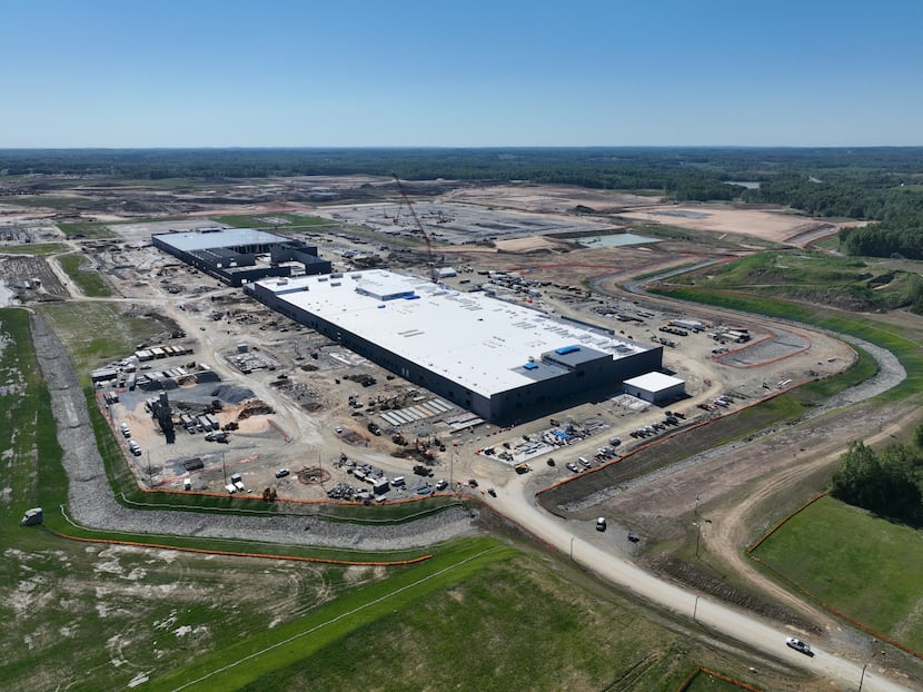 Toyota's U.S. battery plant is under construction in Liberty, N.C. The plant will include...