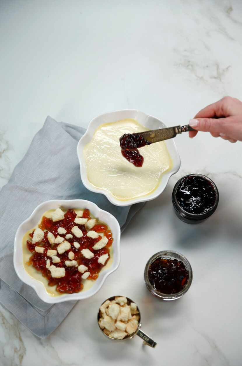 Peanut butter and jelly panna cotta 