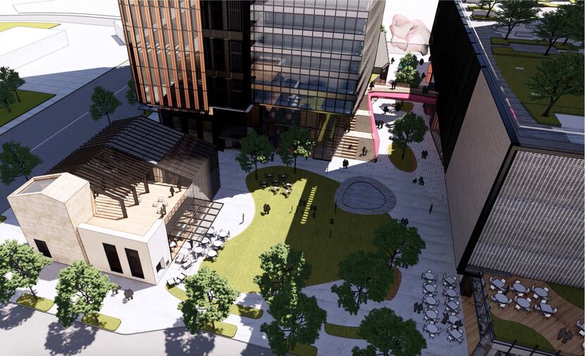 Atlanta-based Portman Holdings plans for a downtown Dallas block at Ross Avenue and Routh...