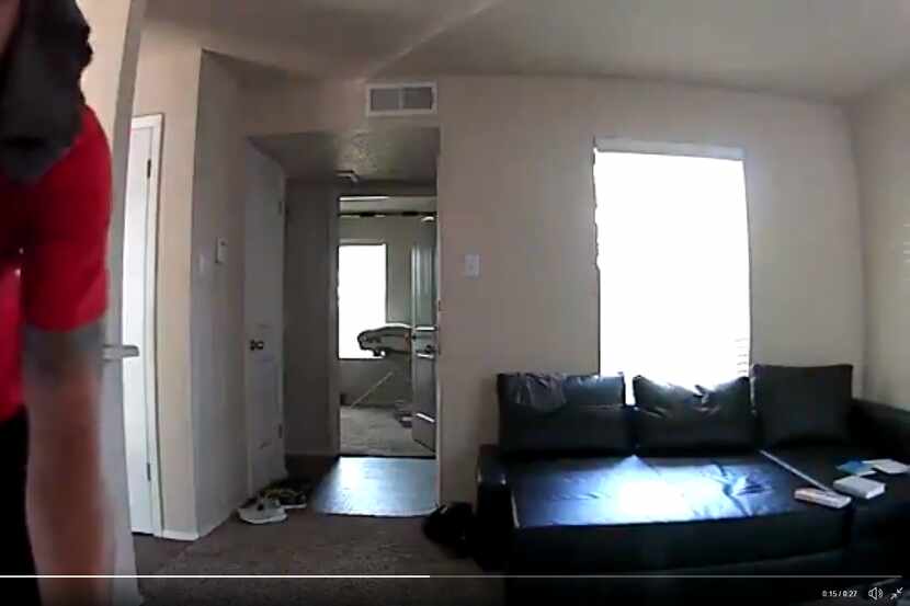 A burglar was caught on camera as he was looting an Arlington apartment June 5.
