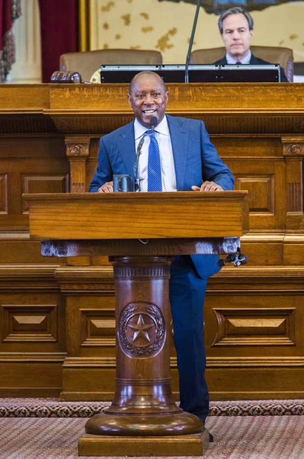 Rep. Sylvester Turner, D-Houston, announces his retirement during the final days of the 84th...