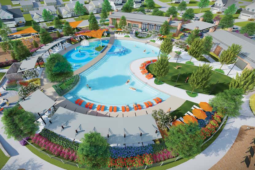 This is an artist’s rendering of the state-of-the-art 4-plus-acre amenity complex planned...