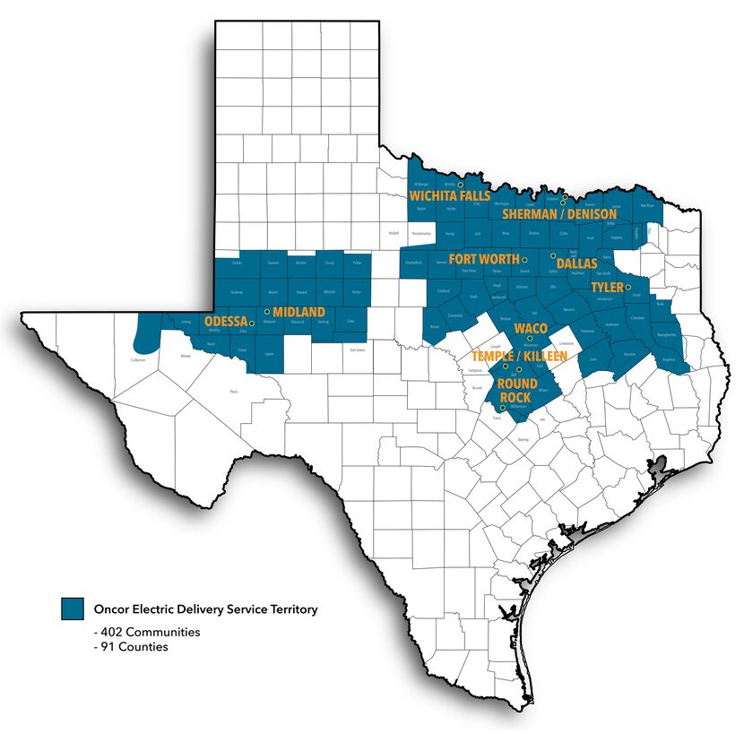 Oncor service area