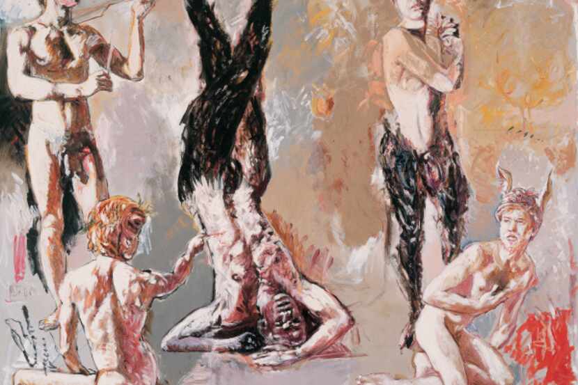 Bill Komodore, "Marsyas," 1985, oil on canvas, 80 1/2 x 94 inches. The Barrett Collection,...