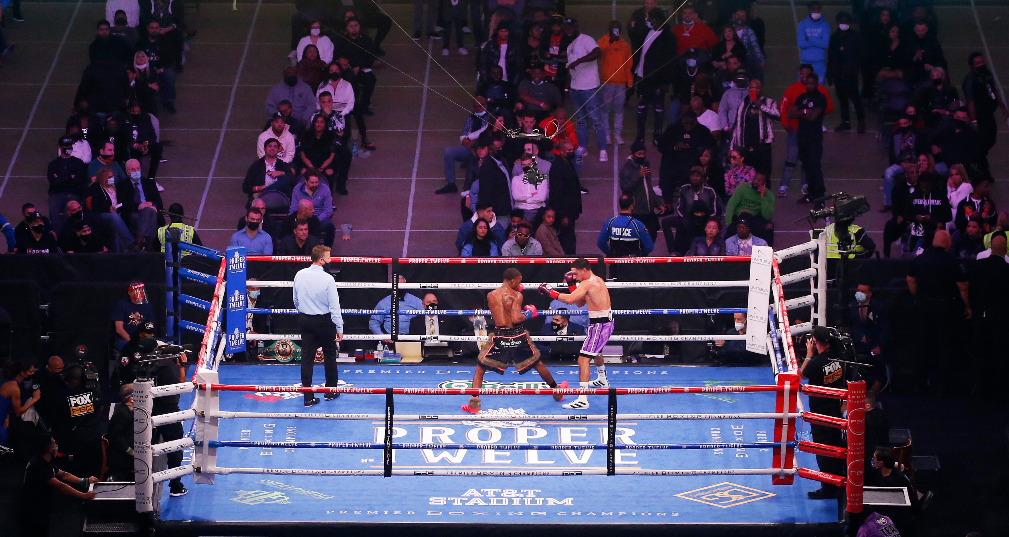 Errol Spence, Jr. and Danny García box in a WBC & IBF World Welterweight Championship boxing...