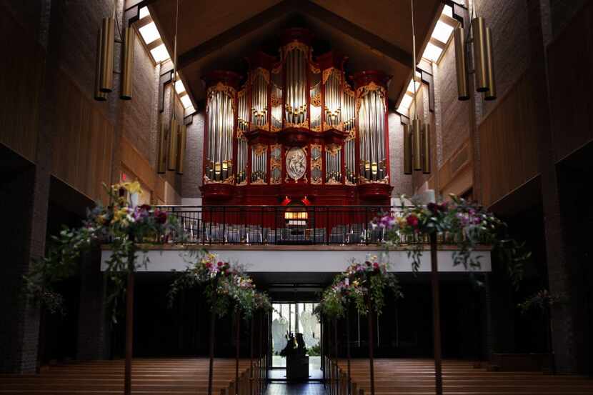 The new mechanical action organ at the Episcopal Church of the Transfiguration in Dallas.
