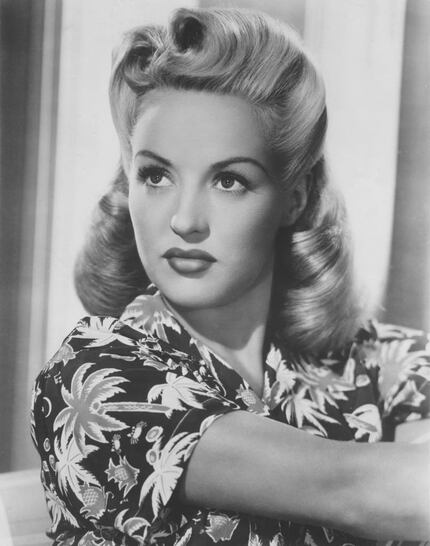 Betty Grable in a 1950 publicity still from the movie "Wabash Avenue." She is seen here with...