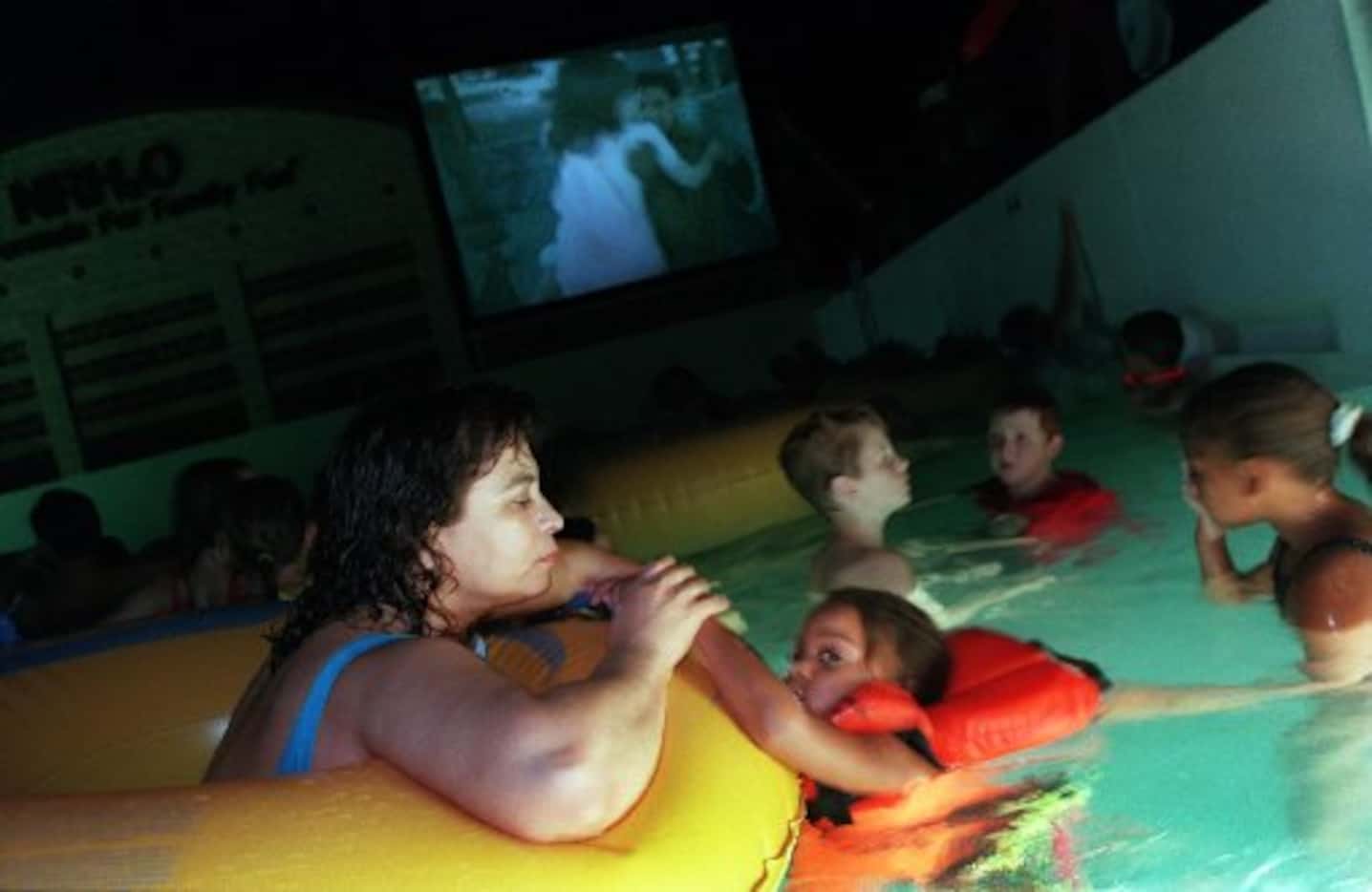 NRH2O Water Park has 'Dive-In Movie' nights where customers either sit on lawn chairs or in...