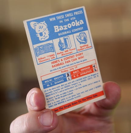 Here's the 1957 Bazooka Bubble Gum contest form Darwin Day recently entered, in which he won...