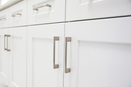 White cabinet in kitchen