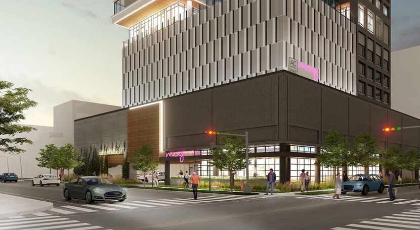 The high-rise hotel is planned on Hall Street near McKinney Avenue.