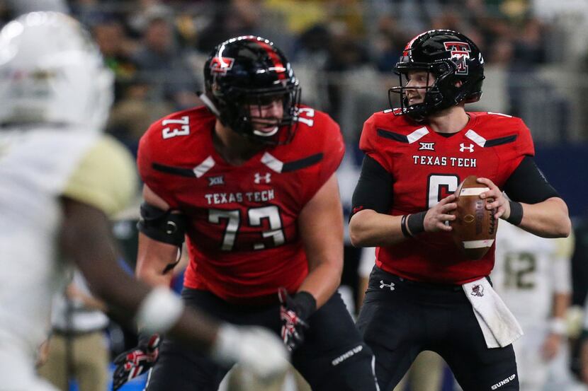 FILE - Texas Tech quarterback McLane Carter (6) looks to throw during the second half of a...