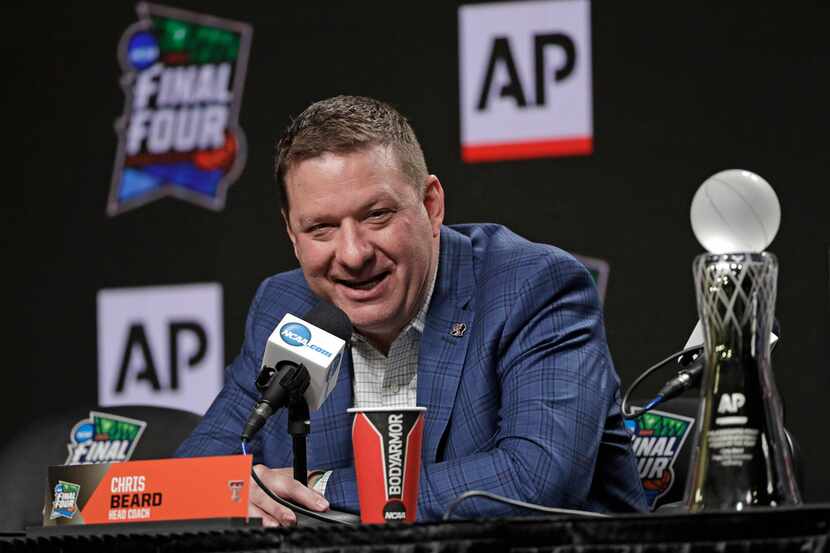 Texas Tech basketball coach Chris Beard speaks during a news conference after being named...