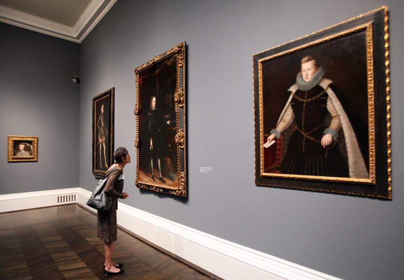 SMU professor Joan Davidow takes an up-close look at one of the portraits by Diego Velazquez...
