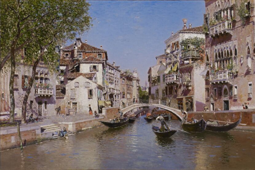 MartIn Rico y Ortega (Spanish 1833-1908), Rio San Trovaso, Venice, 1903, oil on canvas....