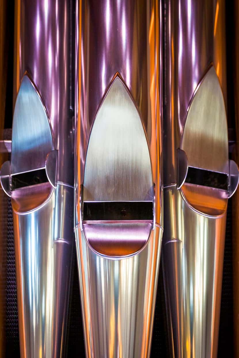 
Pipes on the organ in the Chapel at St. Mark's School of Texas on Wednesday, Jan. 7, 2015,...