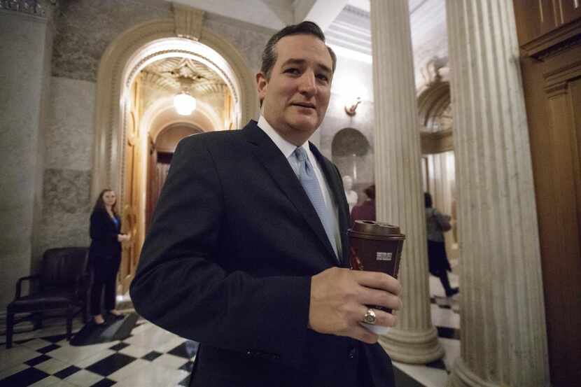 El senador republicano Ted Cruz en el Congreso en Washington.  Foto AP

