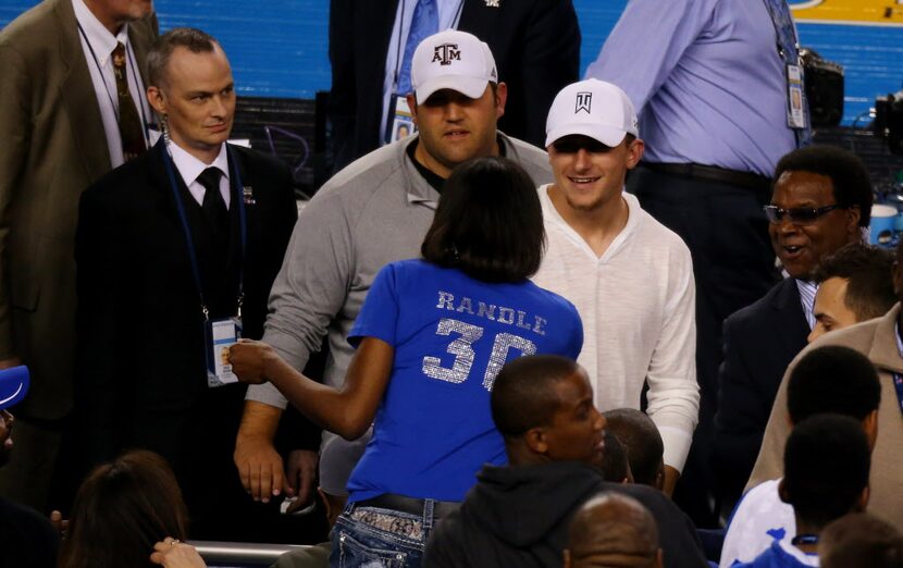 ARLINGTON, TX - APRIL 05: Football player Johnny Manziel attends the NCAA Men's Final Four...