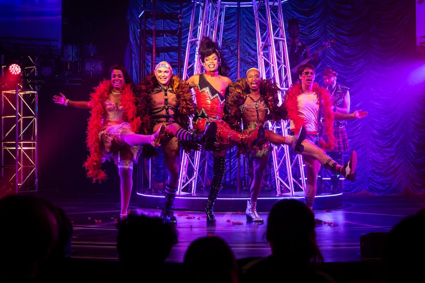 Some of the main characters in Dallas Theater Center's production of "The Rocky Horror...