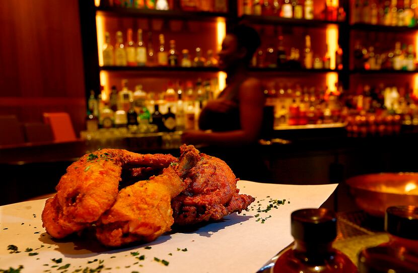 Fried chicken is among the Southern fare on the menu at Shaquille's in L.A. Live.