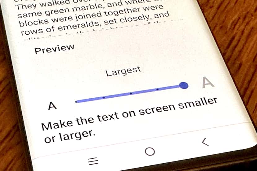 Android OS includes a separate Accessibility system setting with options to magnify the...
