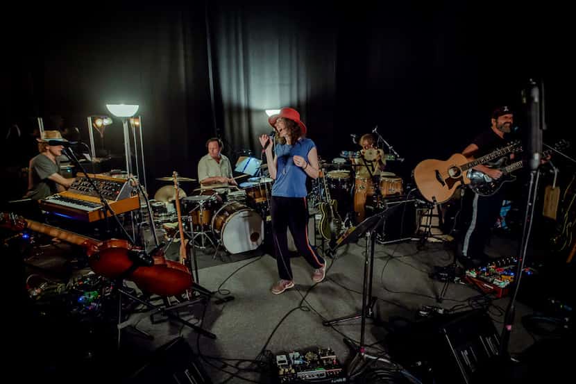 Edie Brickell and New Bohemians rehearse for an upcoming tour in support of their first new...